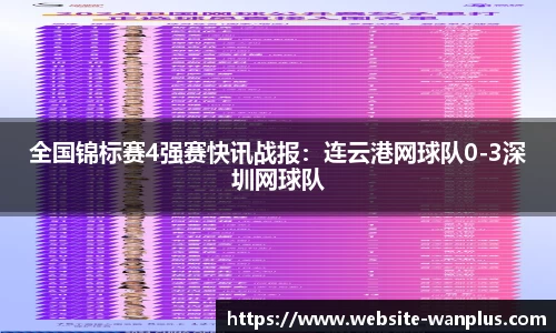 全国锦标赛4强赛快讯战报：连云港网球队0-3深圳网球队